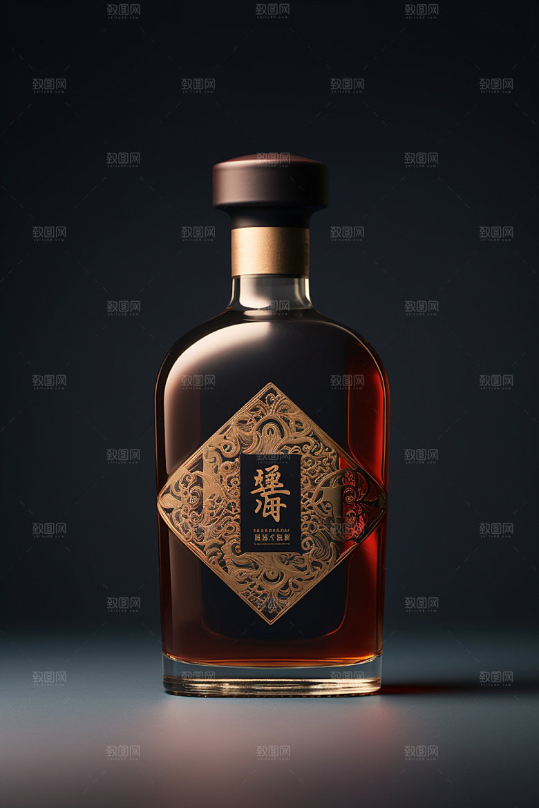 白酒酒瓶中国风酒类模型