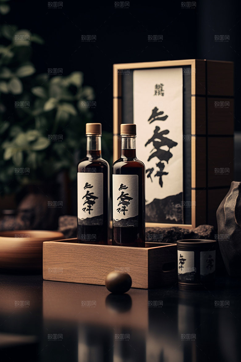白酒酒瓶3D立体模型