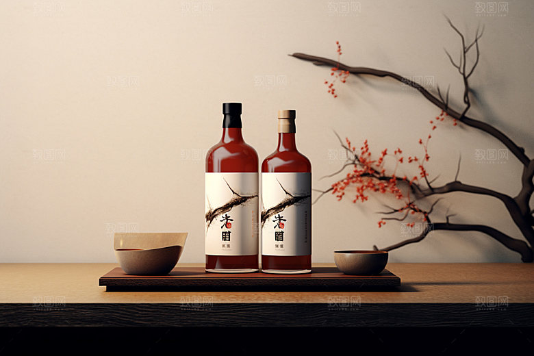 白酒酒瓶立体3D模型