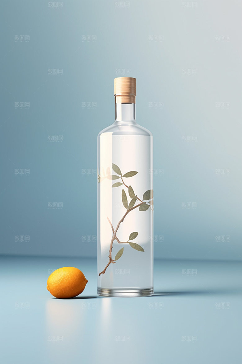 白酒酒瓶传统3D模型