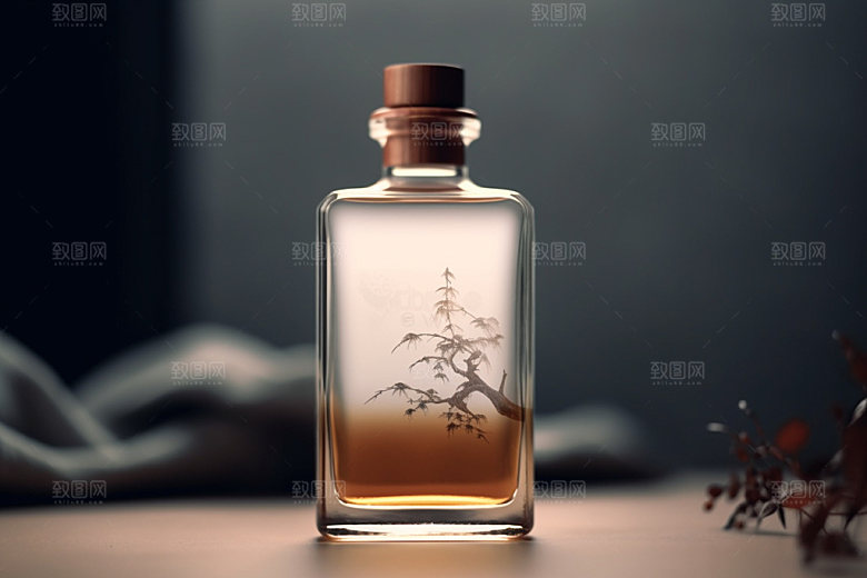 白酒酒瓶传统酒类模型