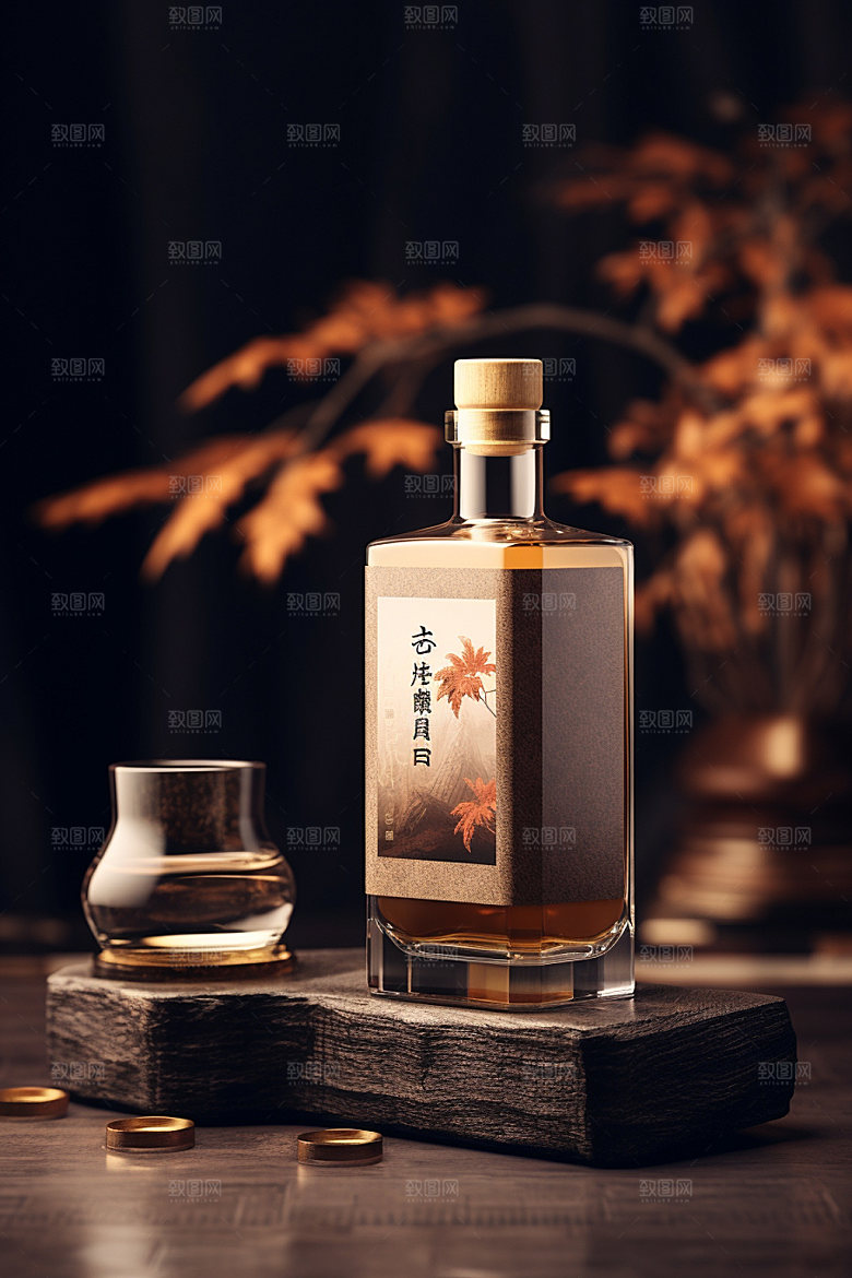 白酒酒瓶中式酒类模型