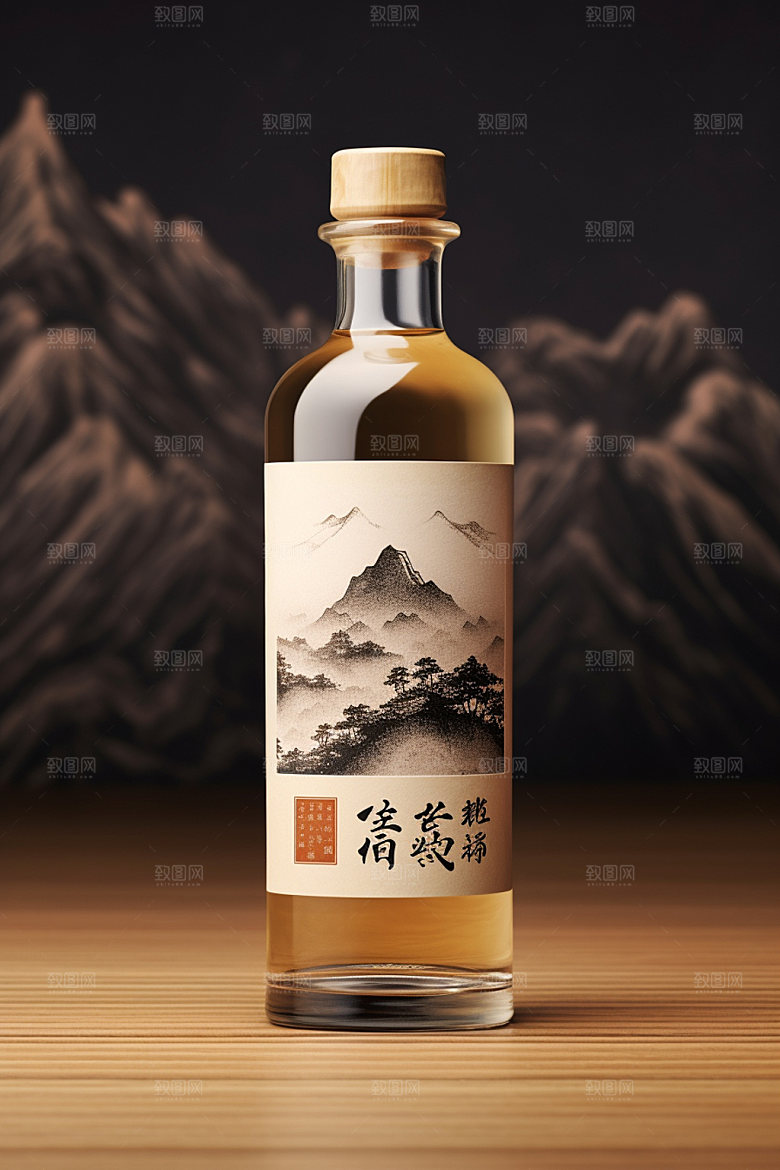 白酒酒瓶3D传统模型