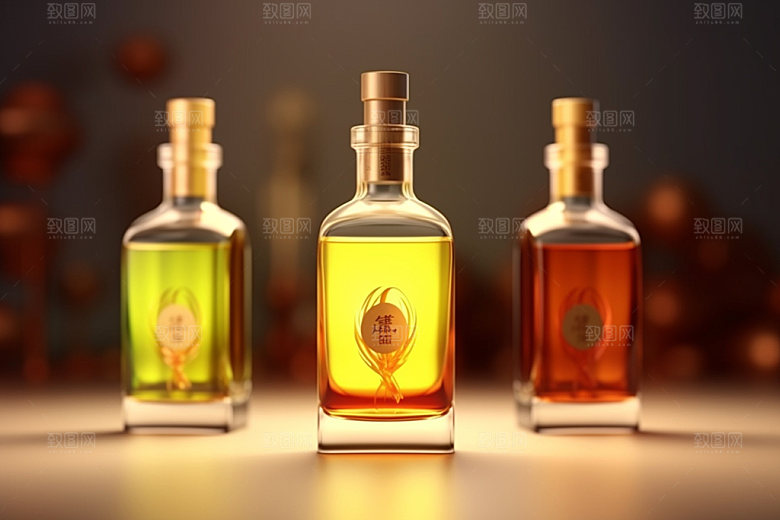 白酒酒瓶3D传统模型