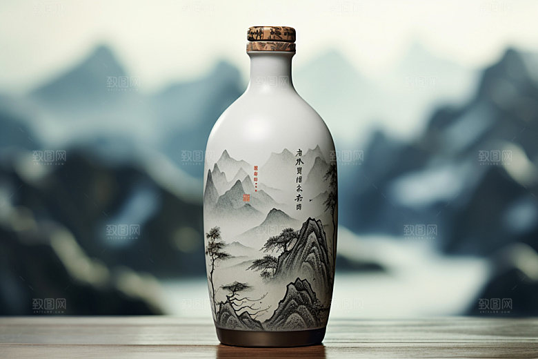 白酒酒瓶酒类立体模型