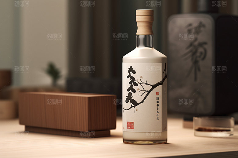 白酒酒瓶3D传统模型