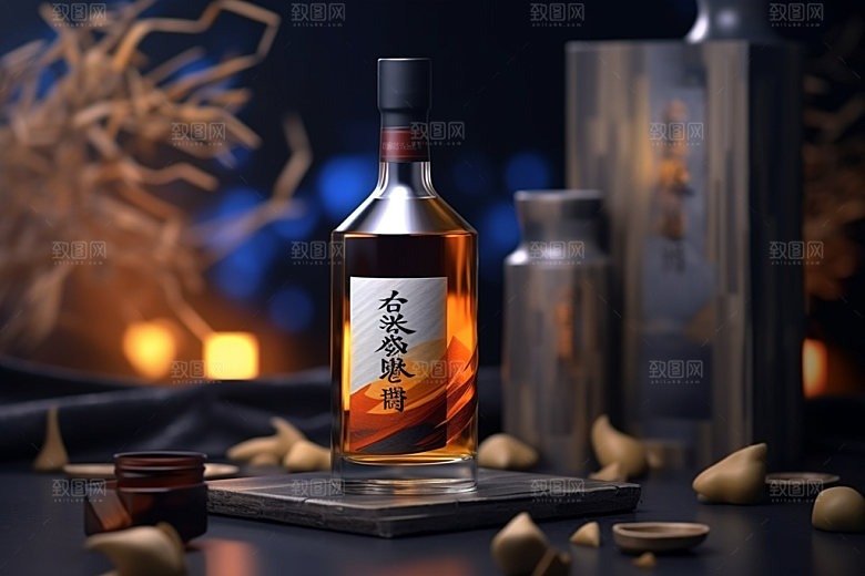 白酒酒瓶立体酒类模型