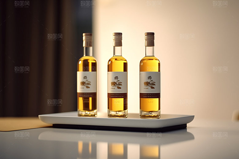 白酒酒瓶中式包装设计模型