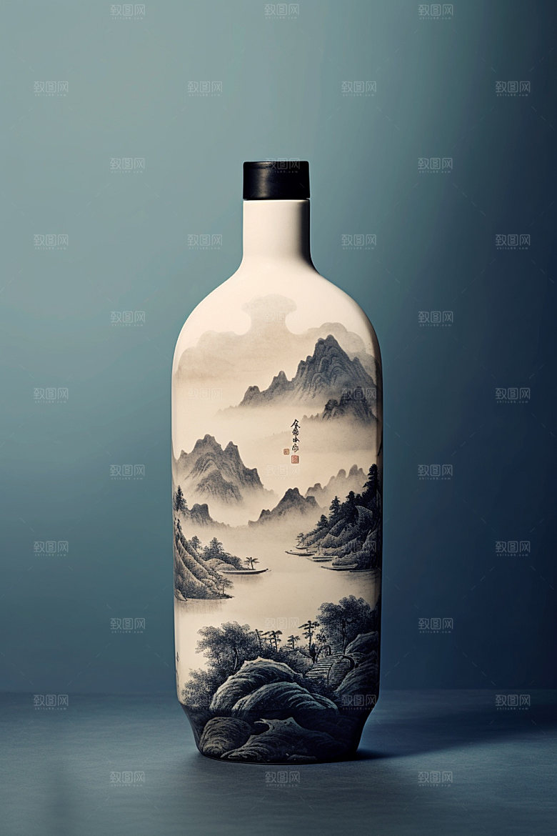 白酒酒瓶中国风酒类模型