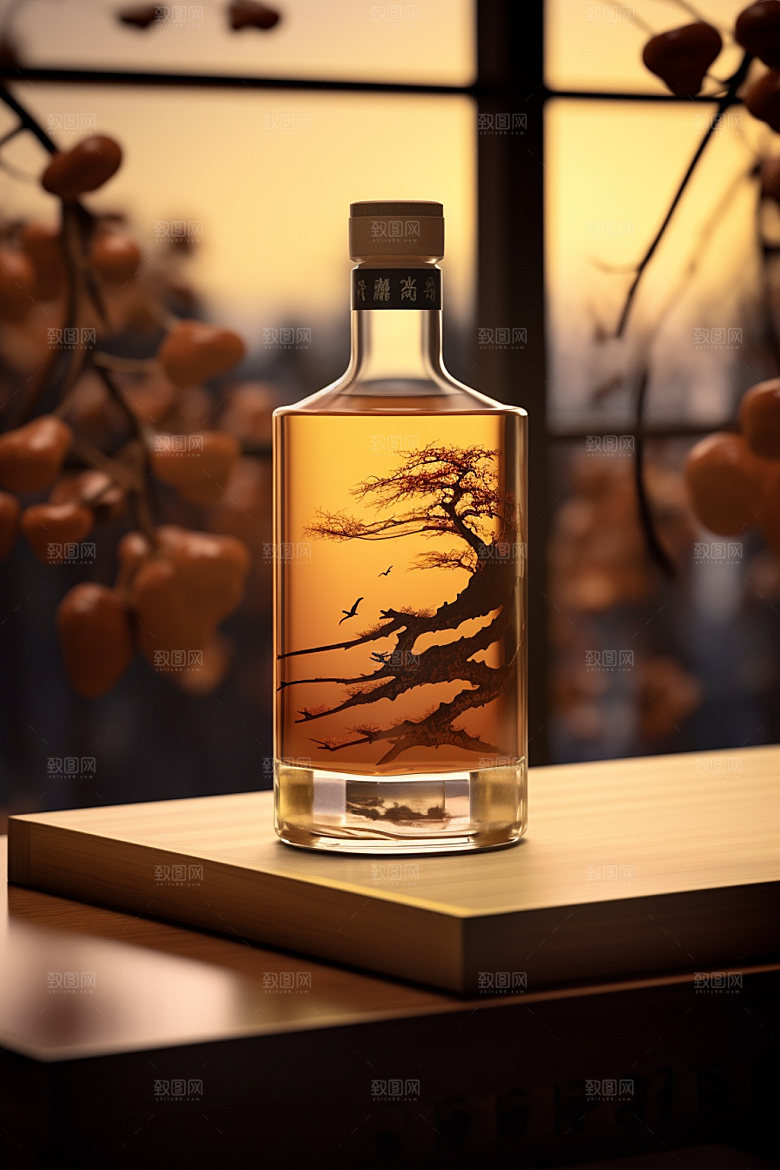 白酒酒瓶3D酒类模型