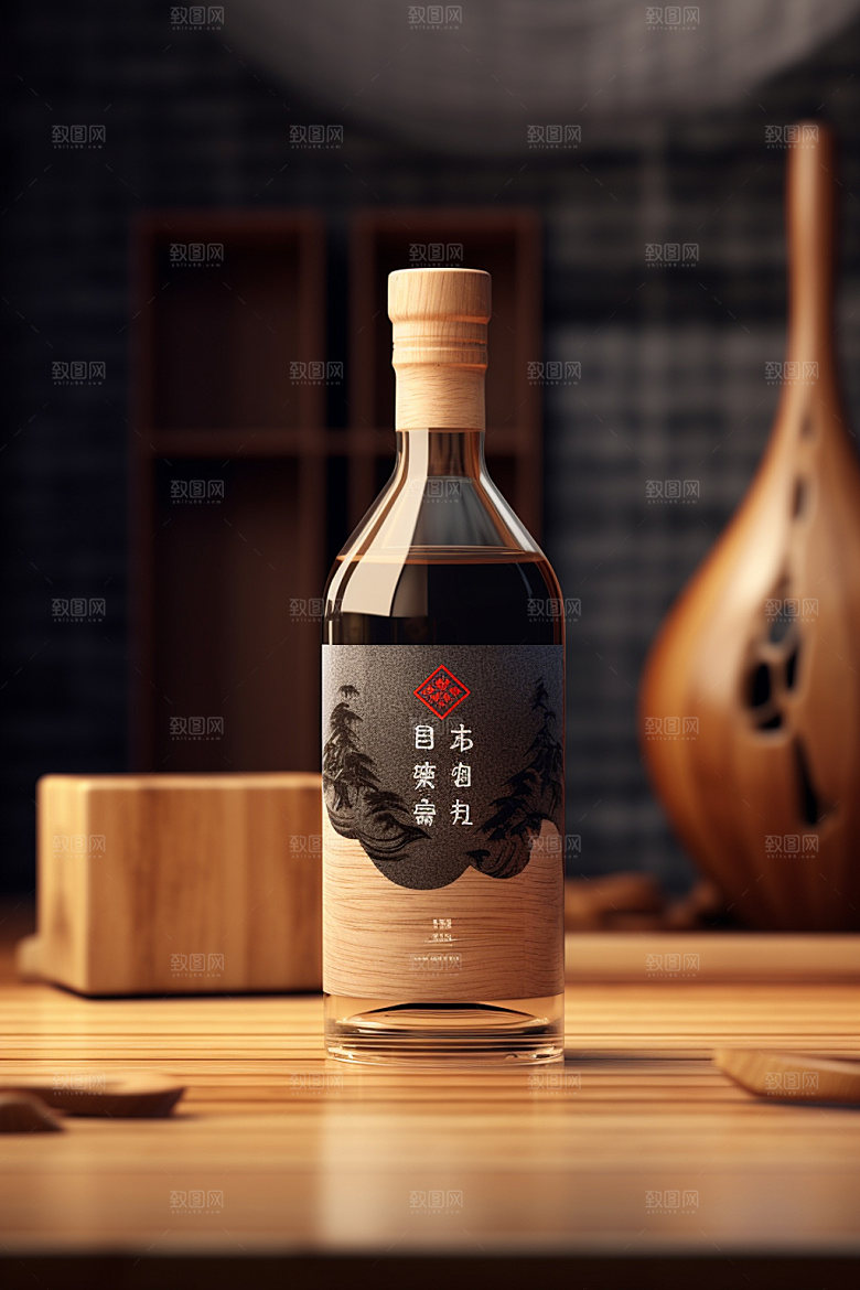 白酒酒瓶中式酒类模型