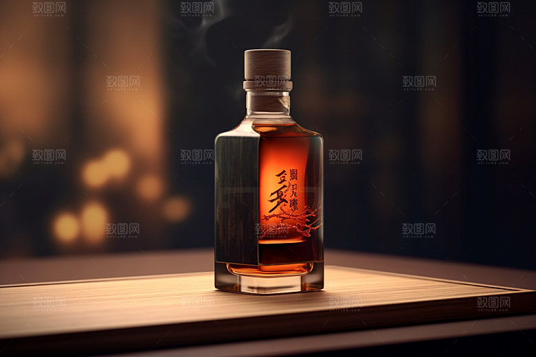 白酒酒瓶酒类3D模型