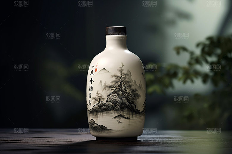 白酒酒瓶3D立体模型