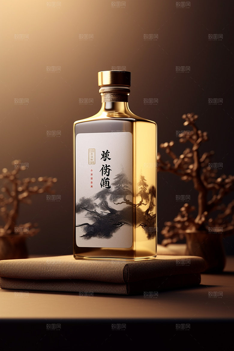 白酒酒瓶包装设计酒类模型