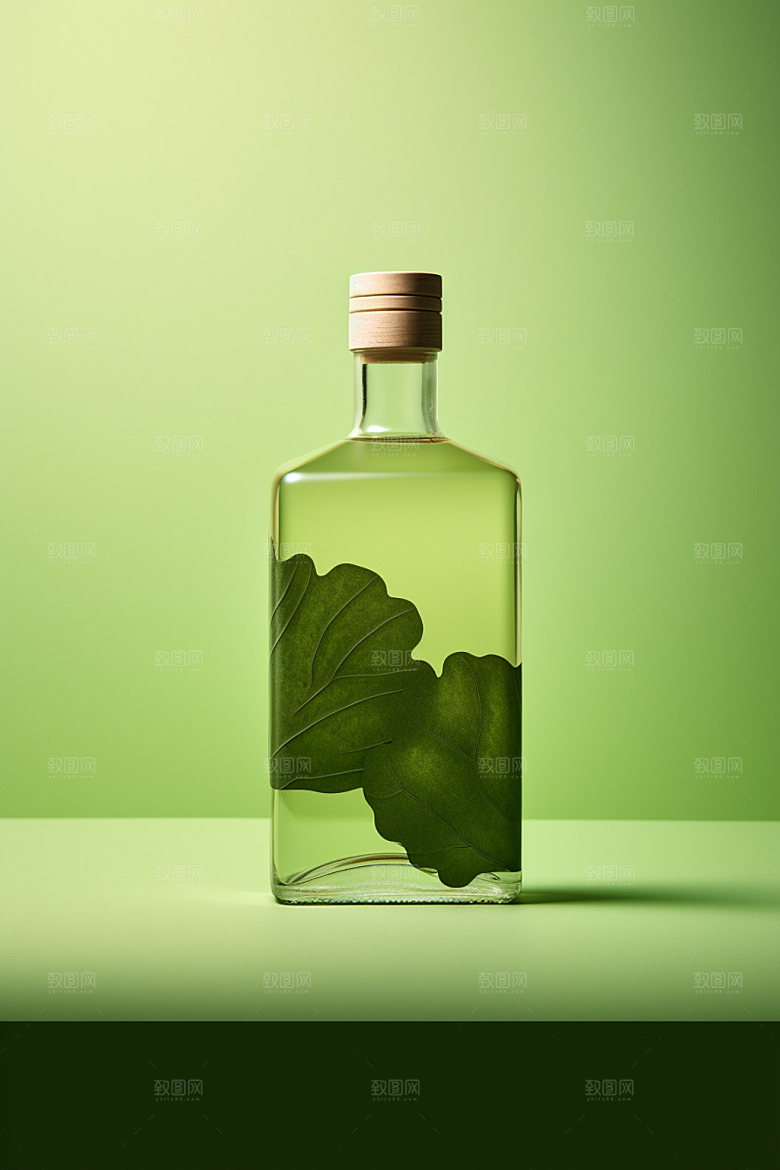 白酒酒瓶中式中国风模型