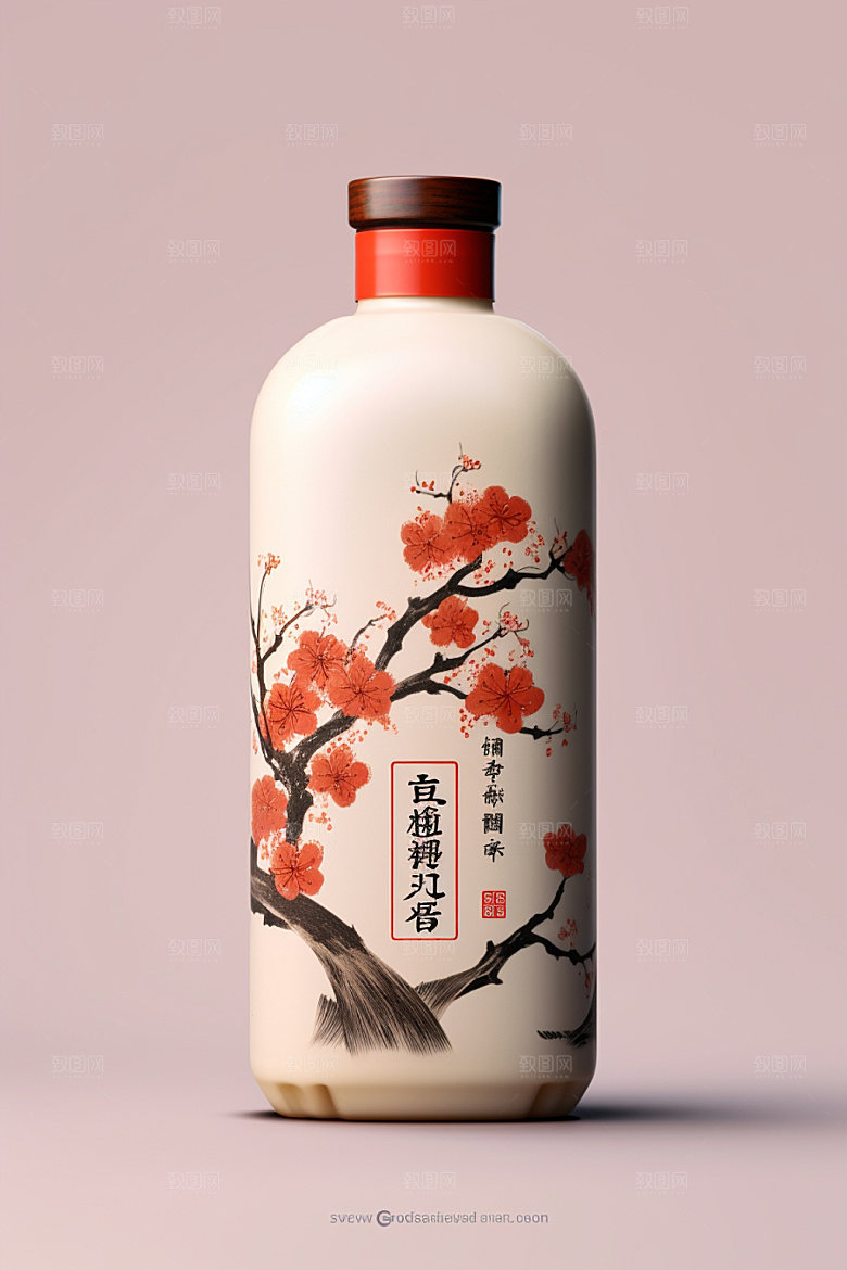 白酒酒瓶传统酒类模型