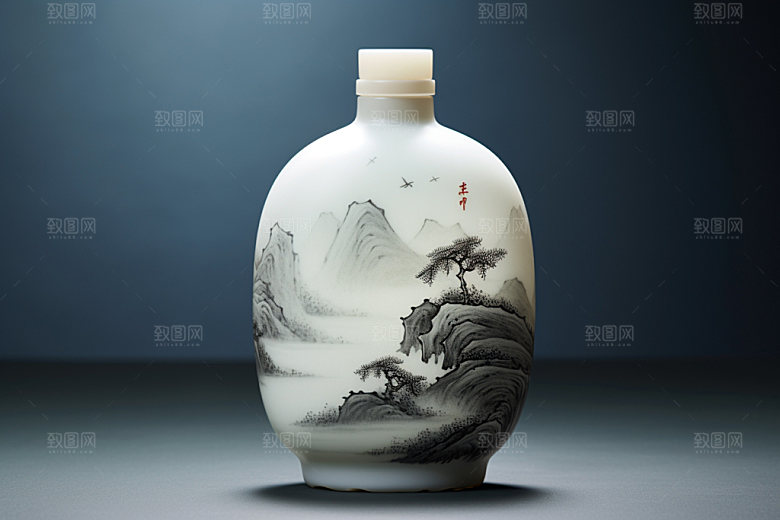 白酒酒瓶中国风酒类模型