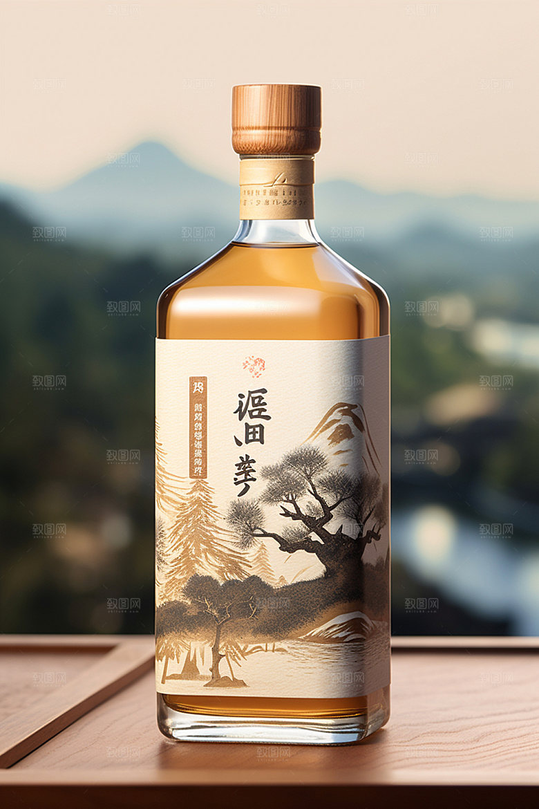 白酒酒瓶包装设计酒类模型