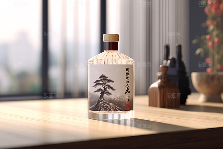 白酒酒瓶立体酒类模型