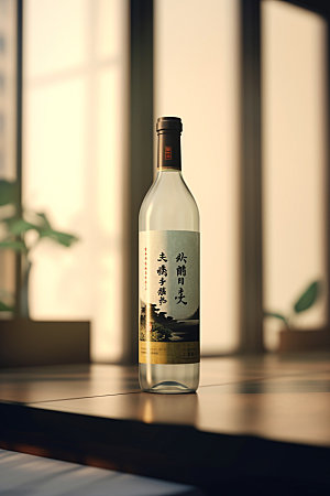 白酒酒瓶中式3D模型