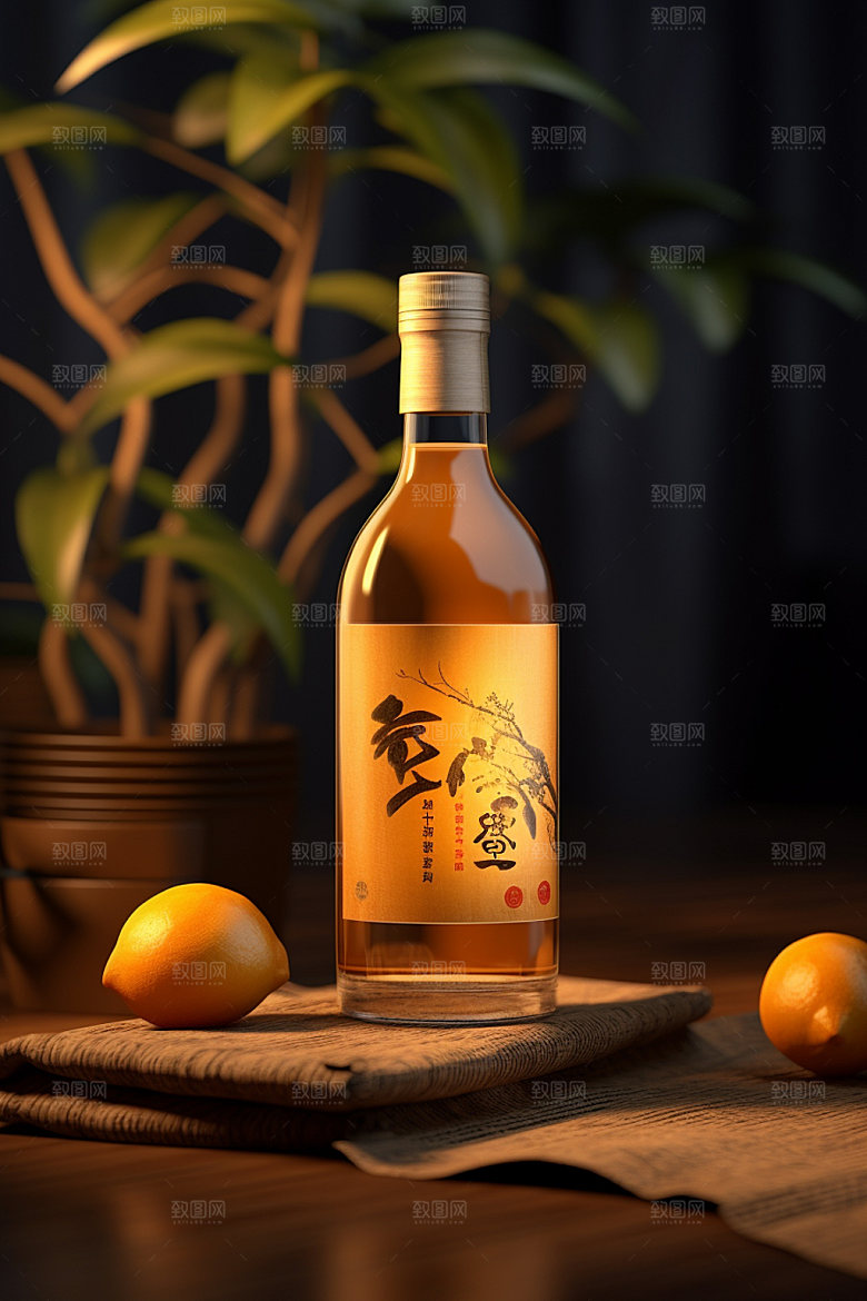 白酒酒瓶立体酒类模型