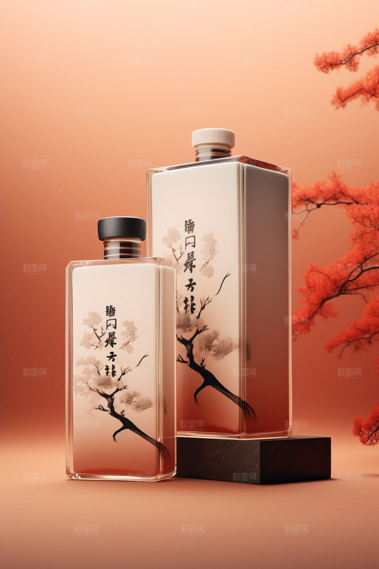白酒酒瓶酒类立体模型