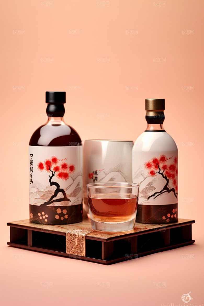 白酒酒瓶包装设计传统模型