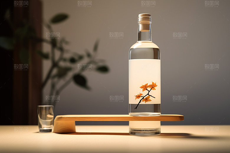 白酒酒瓶酒类包装设计模型