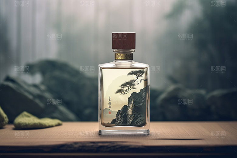 白酒酒瓶3D传统模型