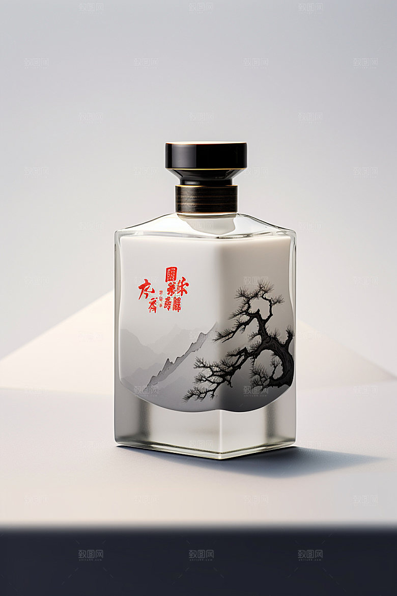 白酒酒瓶包装设计传统模型