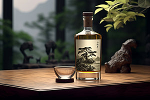 白酒酒瓶传统3D模型