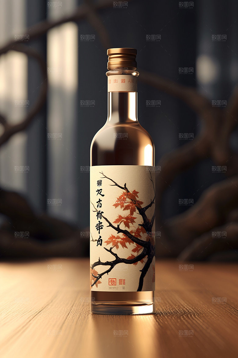 白酒酒瓶酒类立体模型