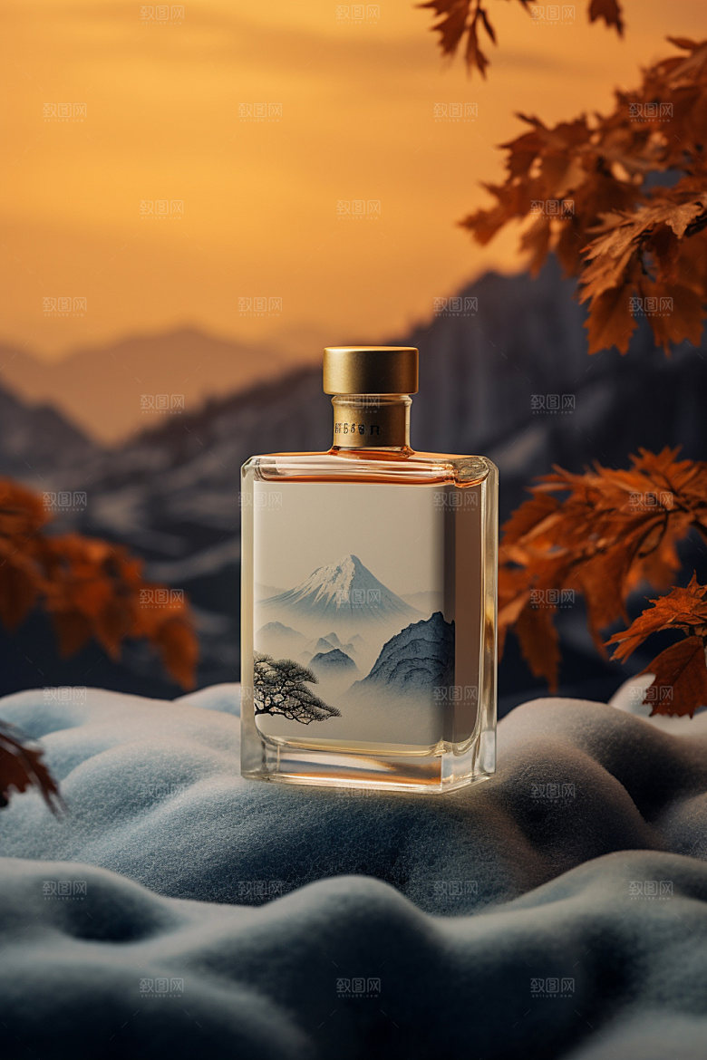 白酒酒瓶立体包装设计模型