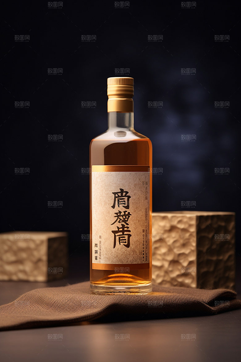 白酒酒瓶传统3D模型