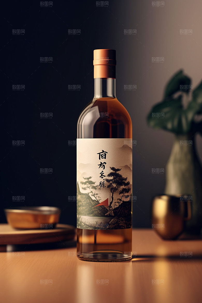 白酒酒瓶立体酒类模型