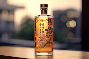 白酒酒瓶包装设计中式模型