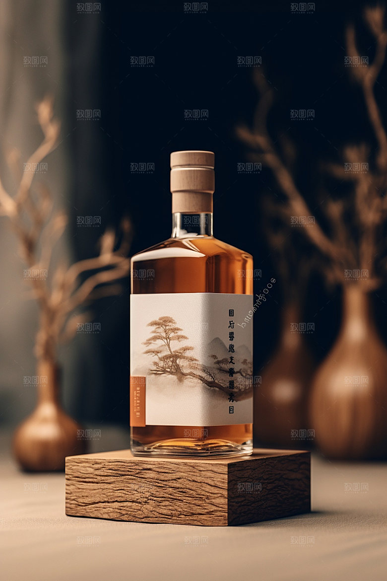 白酒酒瓶包装设计酒类模型