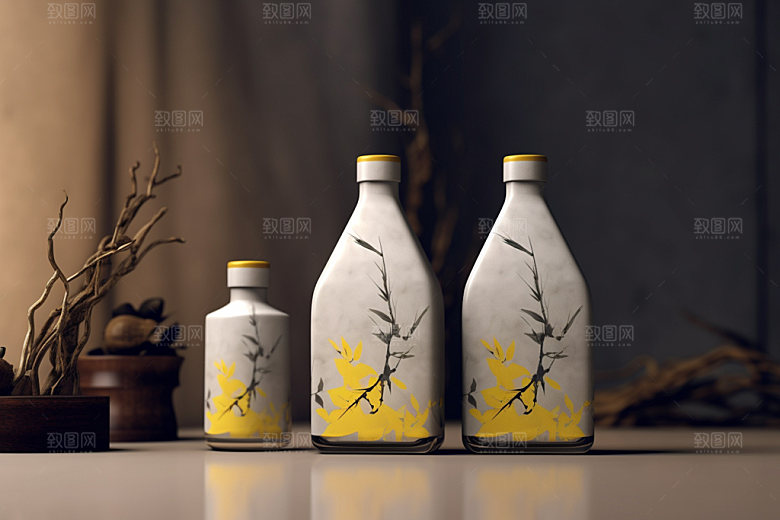 白酒酒瓶包装设计3D模型