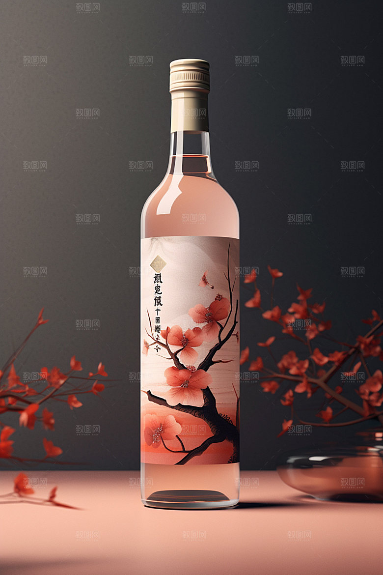 白酒酒瓶立体3D模型