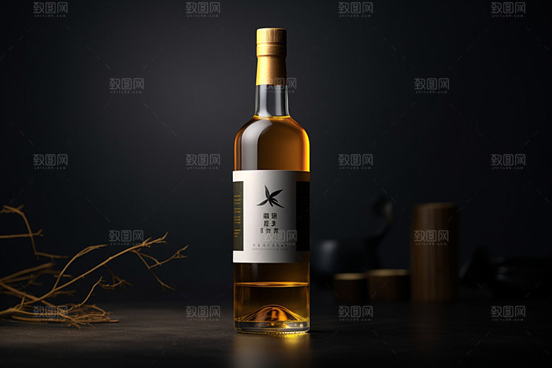 白酒酒瓶包装设计传统模型