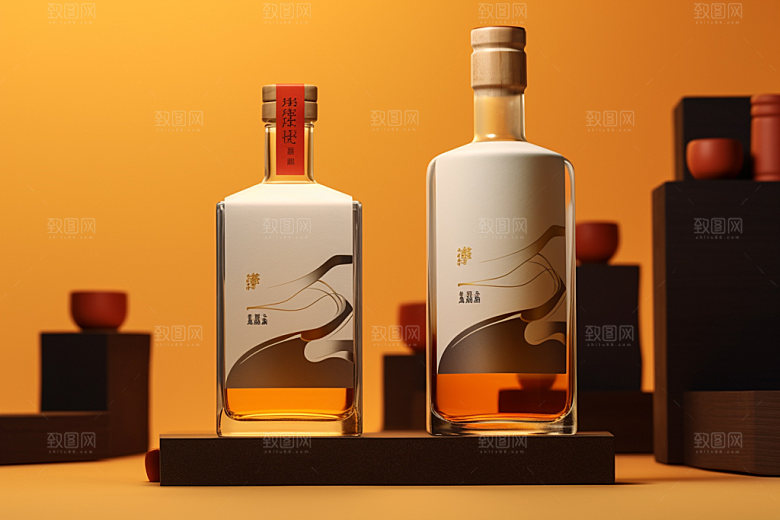 白酒酒瓶3D包装设计模型