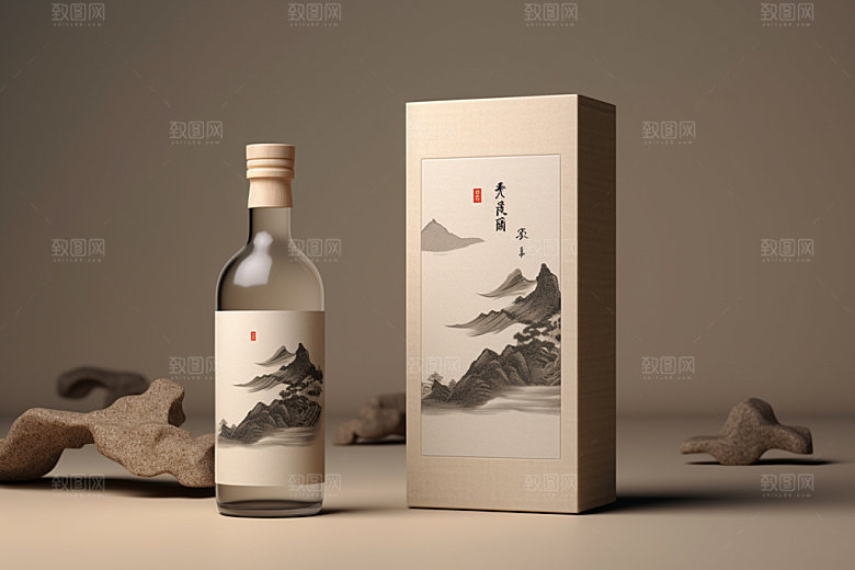 白酒酒瓶立体酒类模型