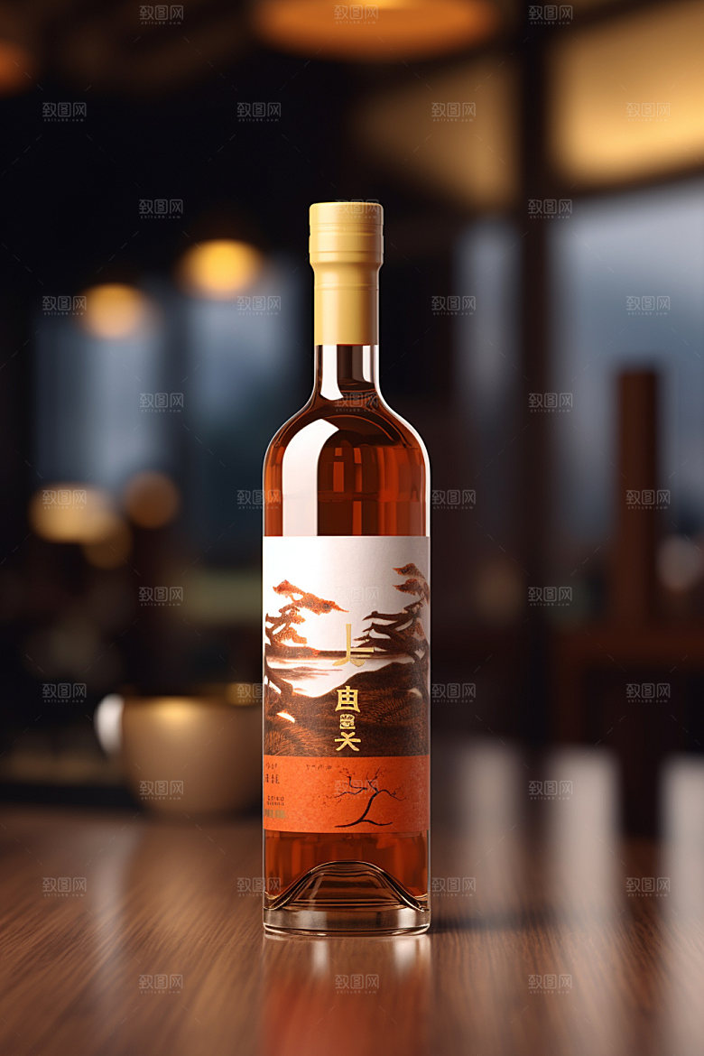 白酒酒瓶立体酒类模型