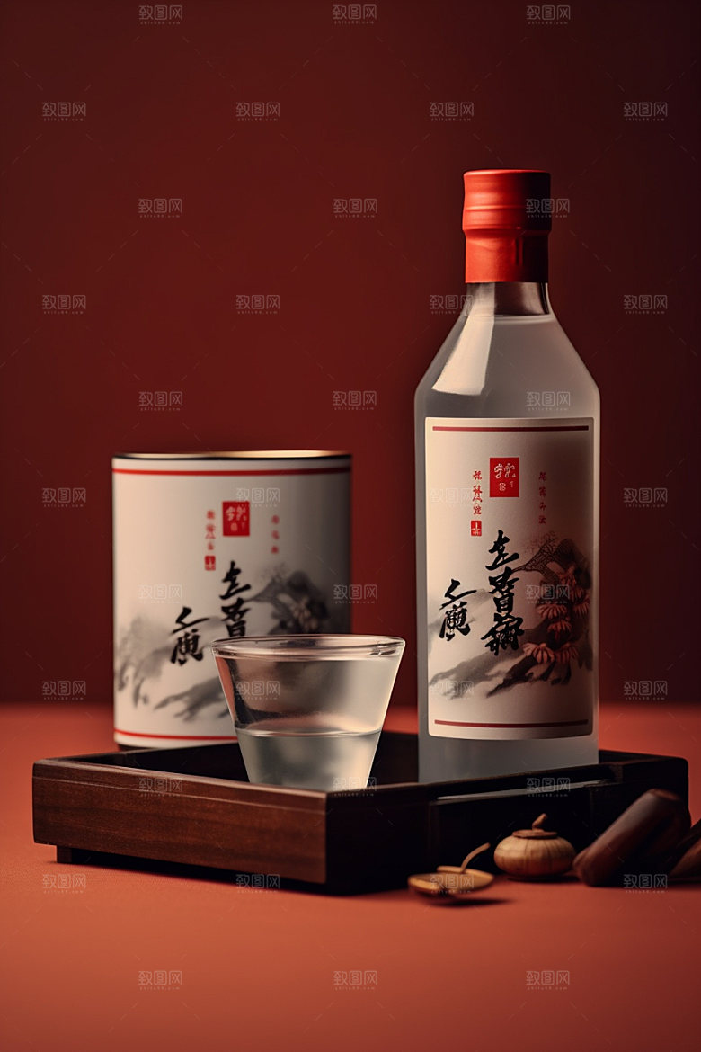 白酒酒瓶中式酒类模型