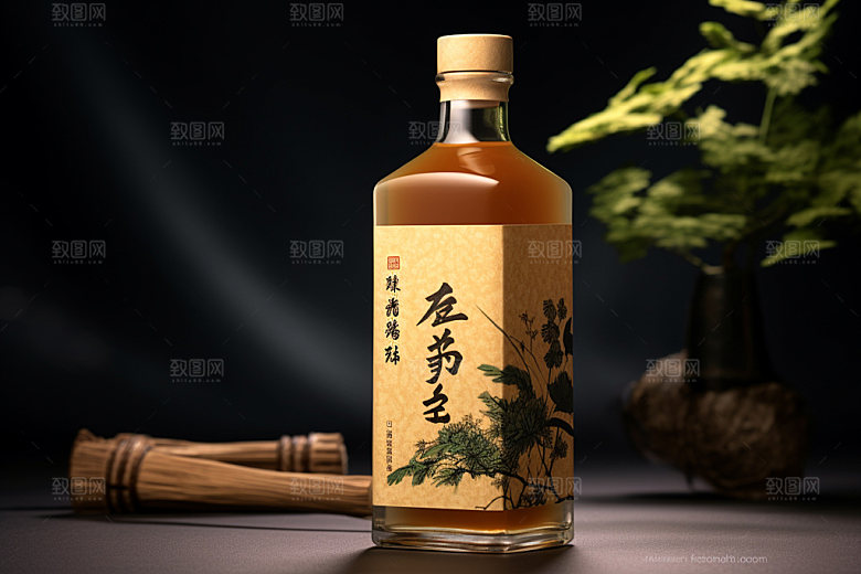 白酒酒瓶传统酒类模型