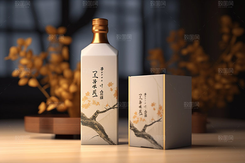 白酒酒瓶3D传统模型