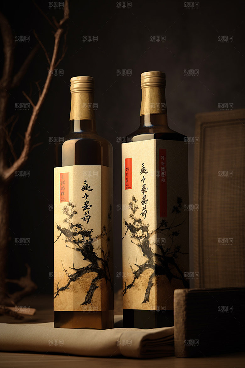 白酒酒瓶中式酒类模型