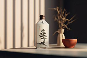 白酒酒瓶包装设计传统模型