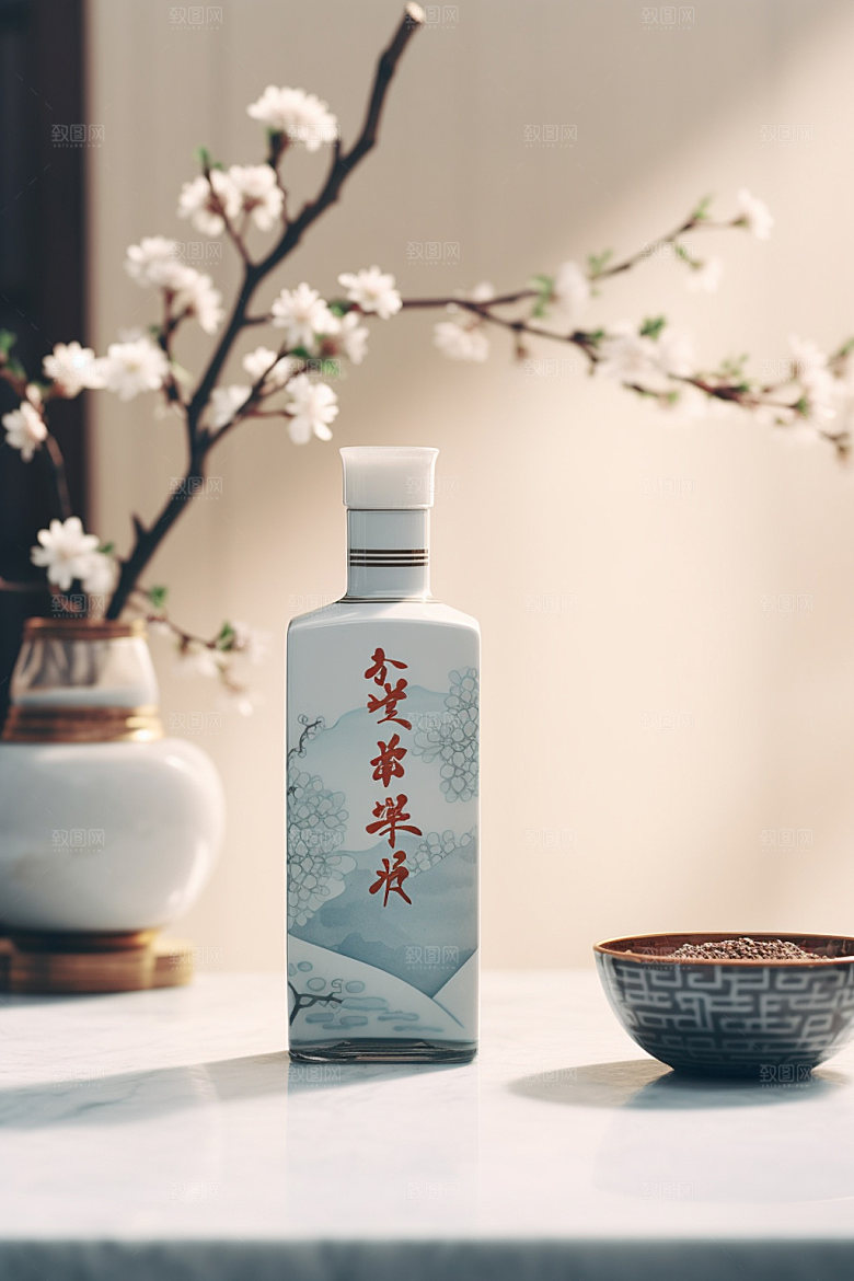 白酒酒瓶酒类立体模型