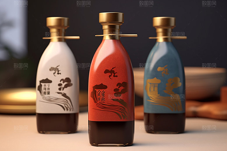 白酒酒瓶酒类3D模型